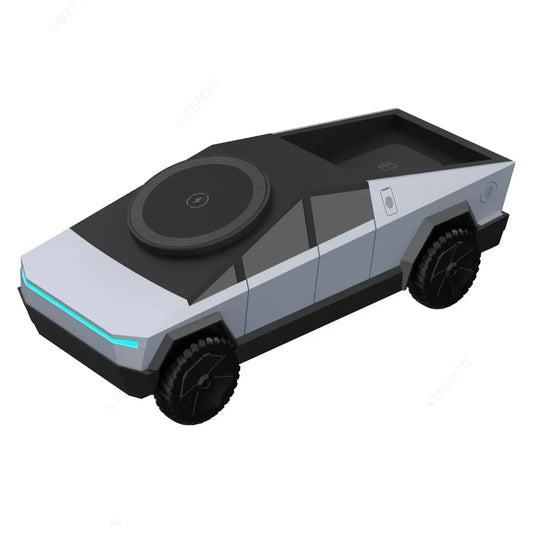 Desktop Cybertruck 3 in 1 Magnetic Fast Wireless Charger Phone Stand for Iphone 17 16 15 Pro Max Apple Samsung Watch Airpods Pro